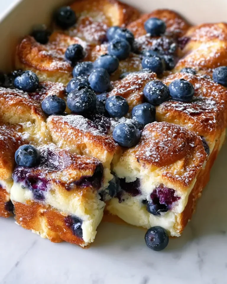 Overnight Blueberry French Toast Casserole