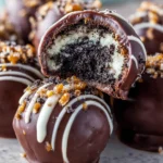 Pretzel Oreo Balls {Stuffed with Salted Caramel}