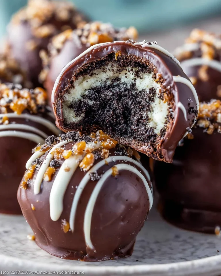 Pretzel Oreo Balls {Stuffed with Salted Caramel}