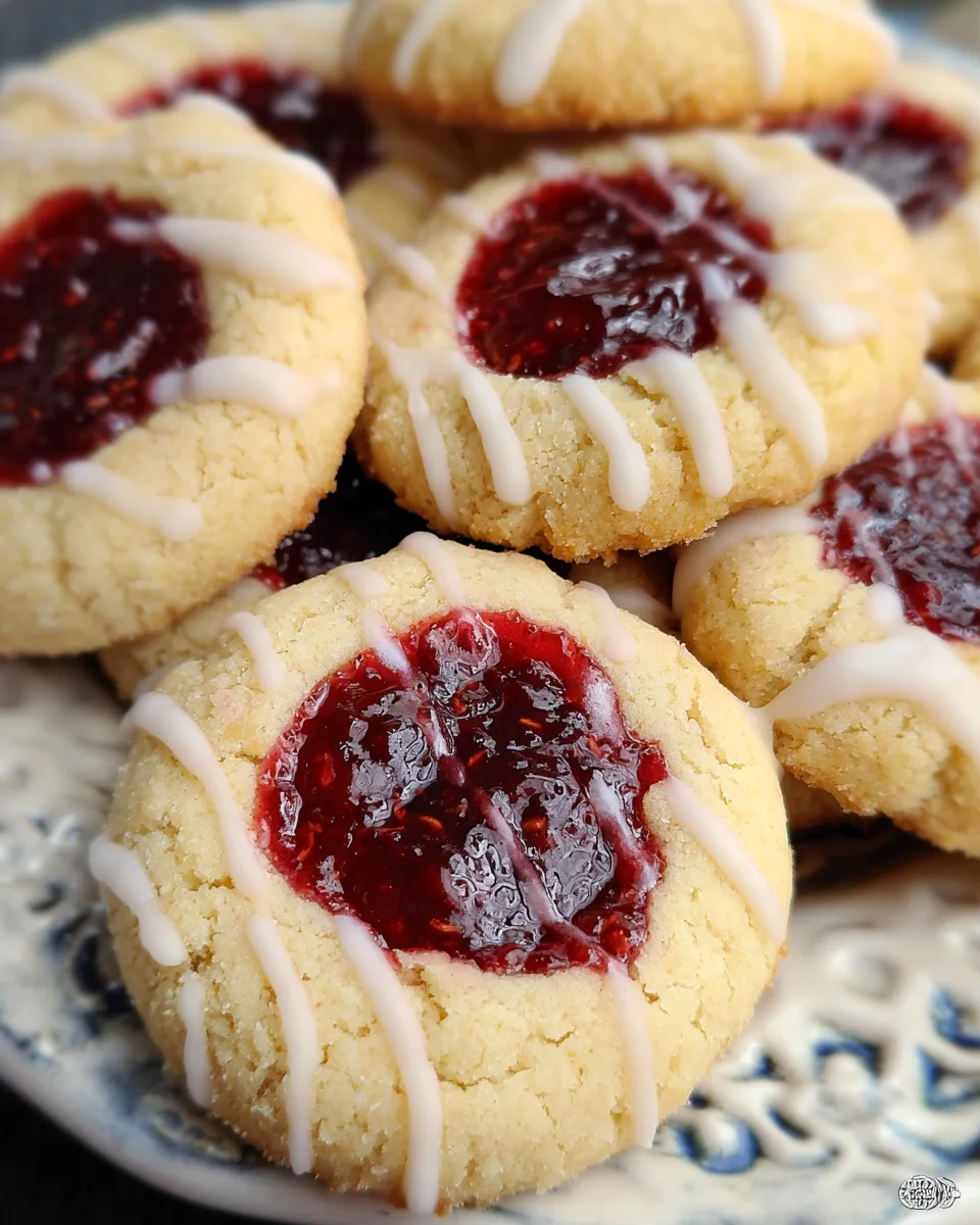 Raspberry Thumbprint Cookies