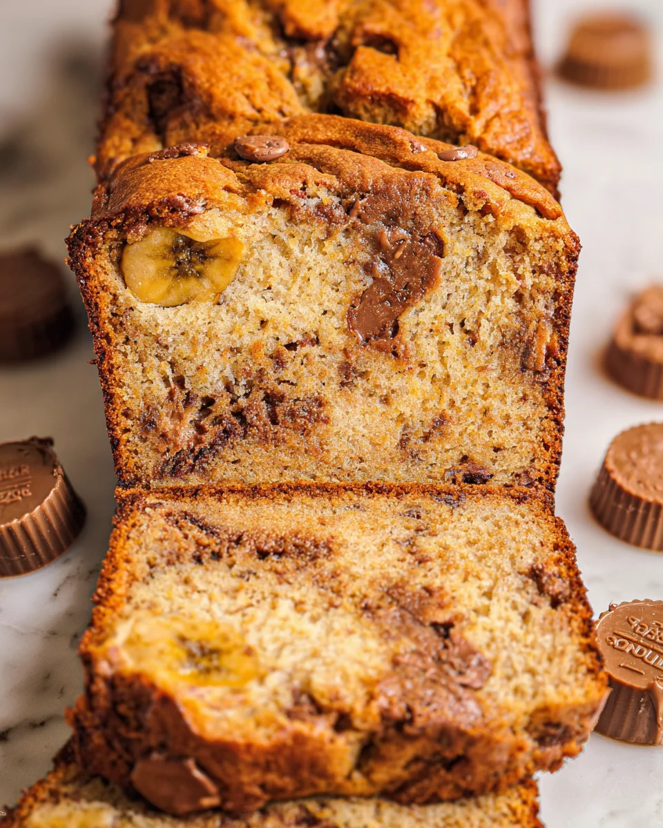Reeses Peanut Butter Banana Bread 4