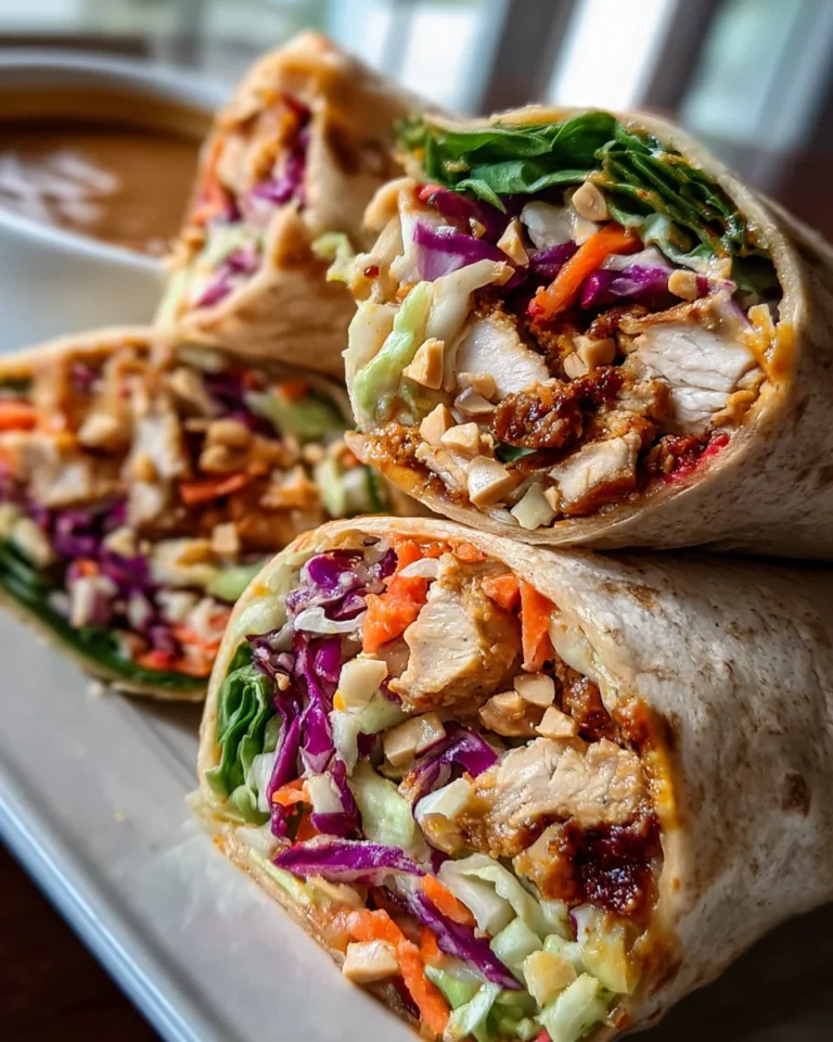 Thai Peanut Chicken Wraps