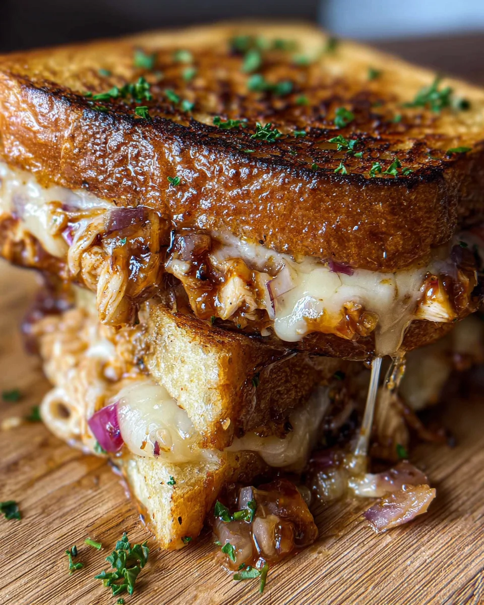 BBQ Chicken Grilled Cheese Sandwich 24 BBQ