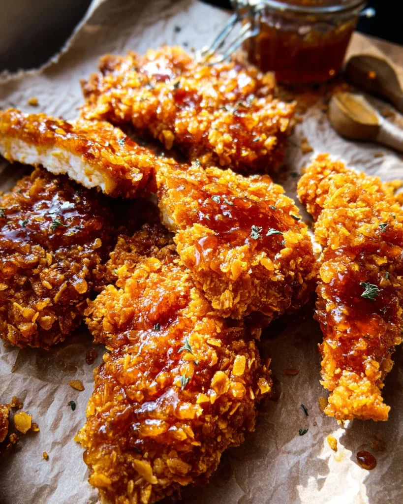 Baked Crunchy Hot Honey Chicken