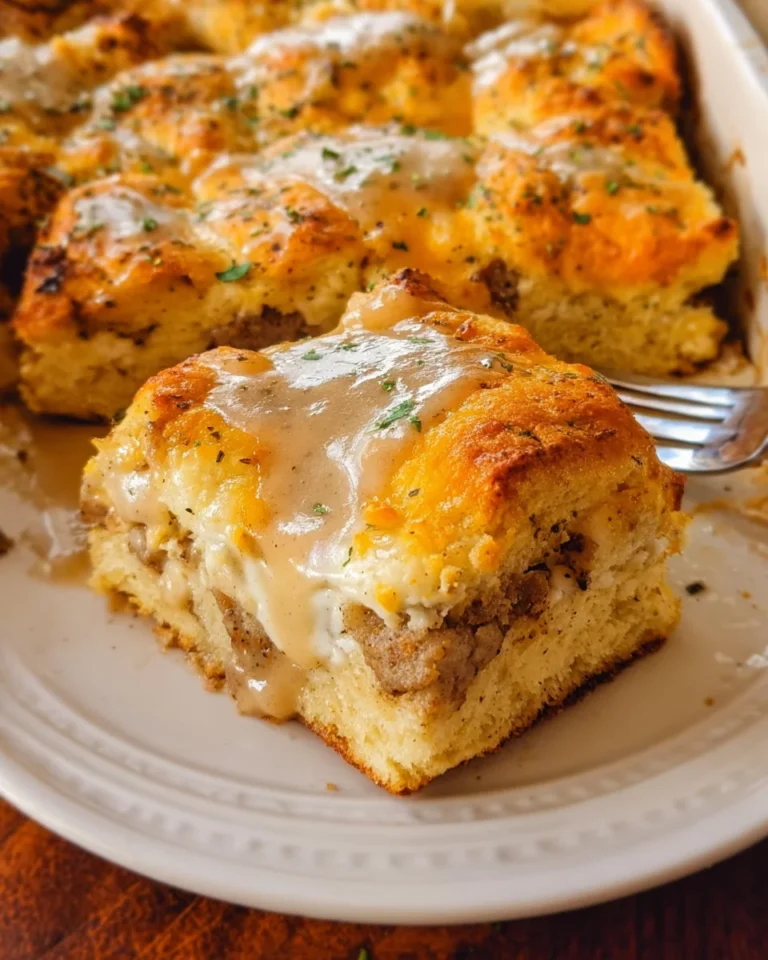 Biscuits and Gravy Breakfast Casserole