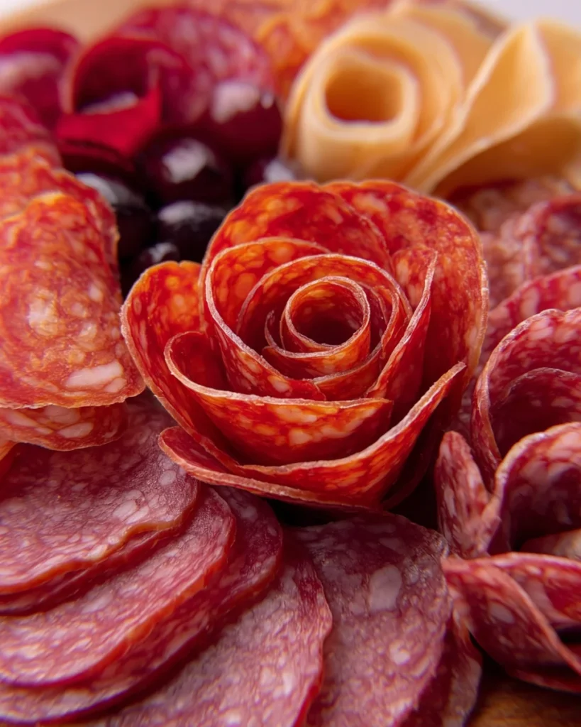 Charcuterie Board Meat Flowers