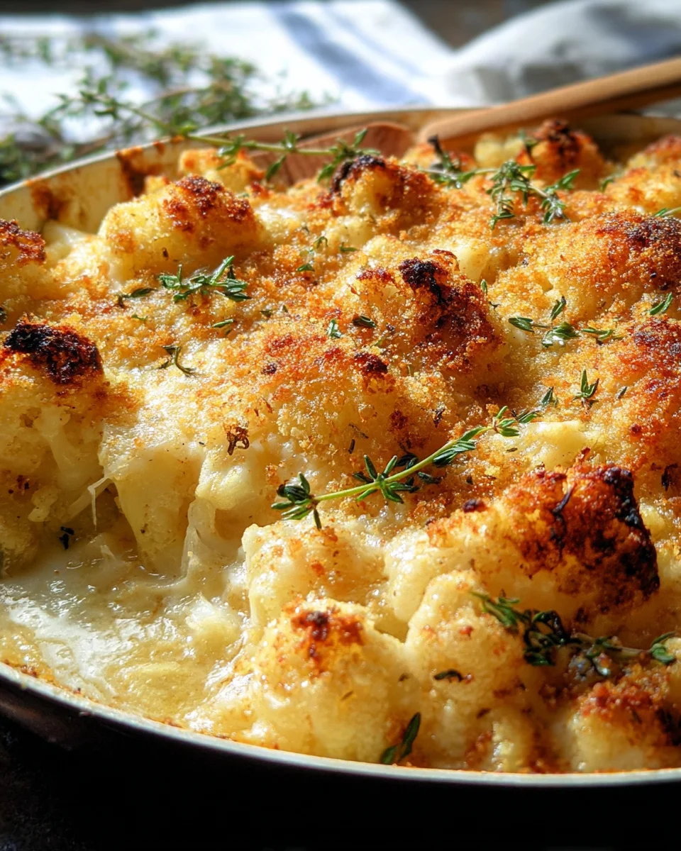 Creamy Baked Cauliflower Gratin
