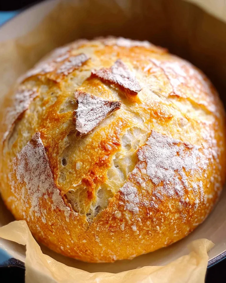 Dutch Oven No Knead Crusty Bread