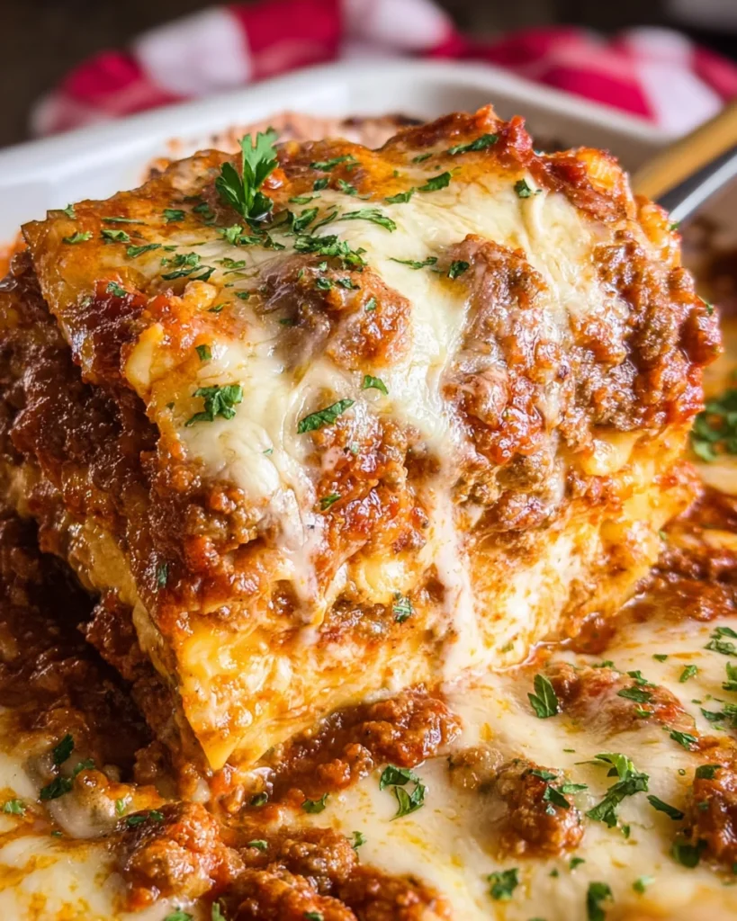 Easy Lasagna Recipe (No Boil Noodles)