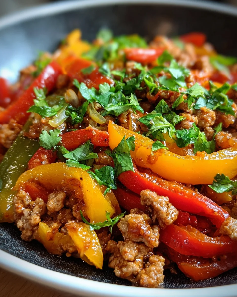 Ground Turkey and Peppers