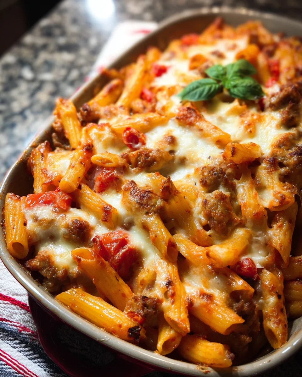 Italian Sausage Penne Casserole
