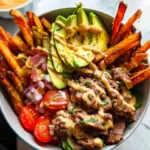 Paleo Burger Bowls with Fries {Whole30}