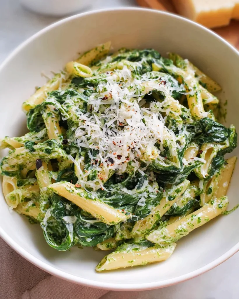 Pasta with Spinach Sauce