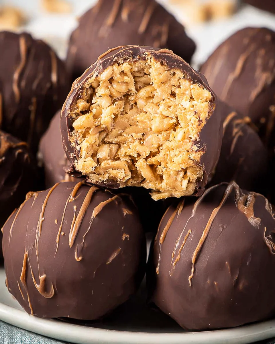 Peanut Butter Balls with Rice Krispies