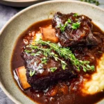 Red Wine Braised Short Ribs in Dutch Oven