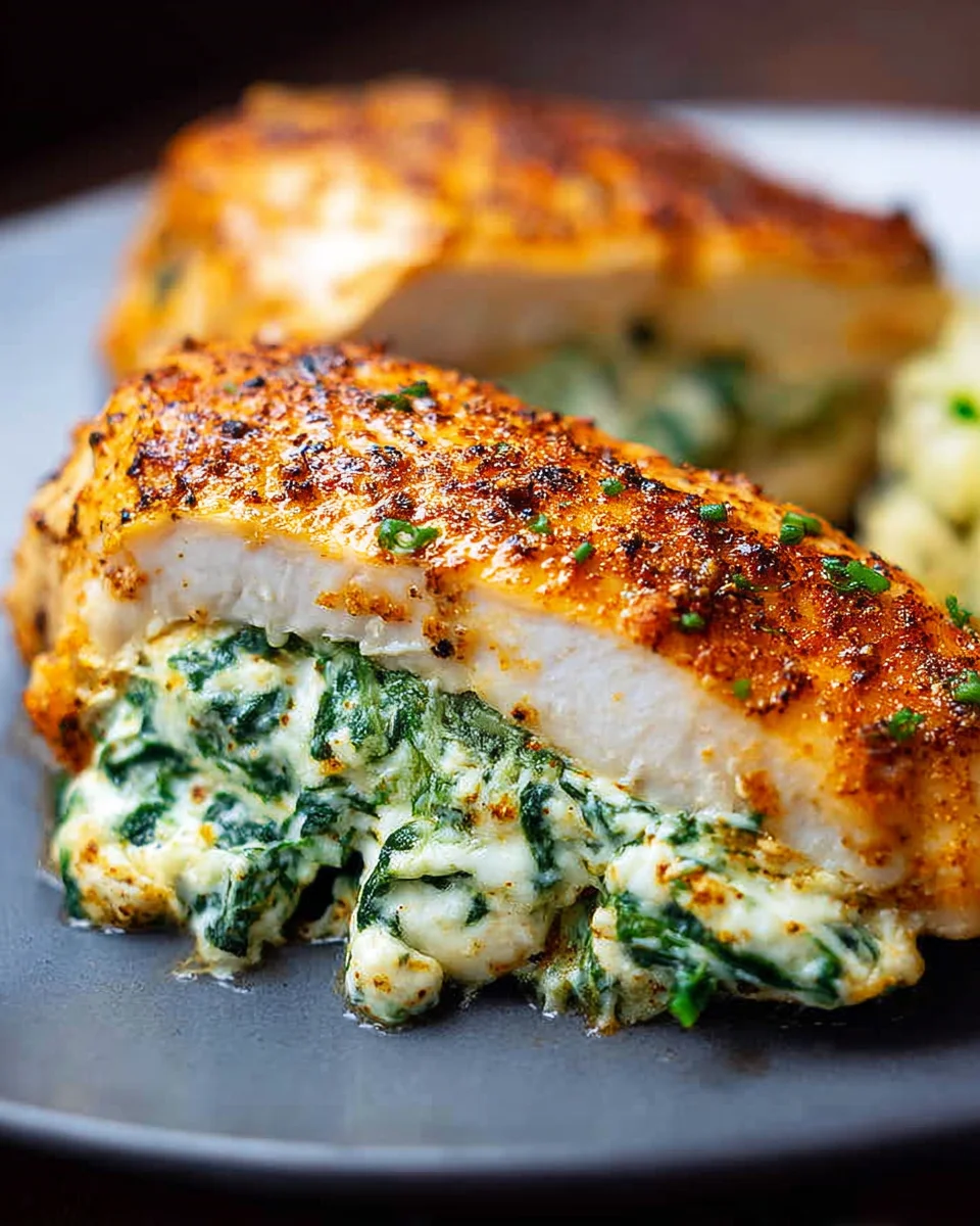 Spinach Stuffed Chicken Breasts