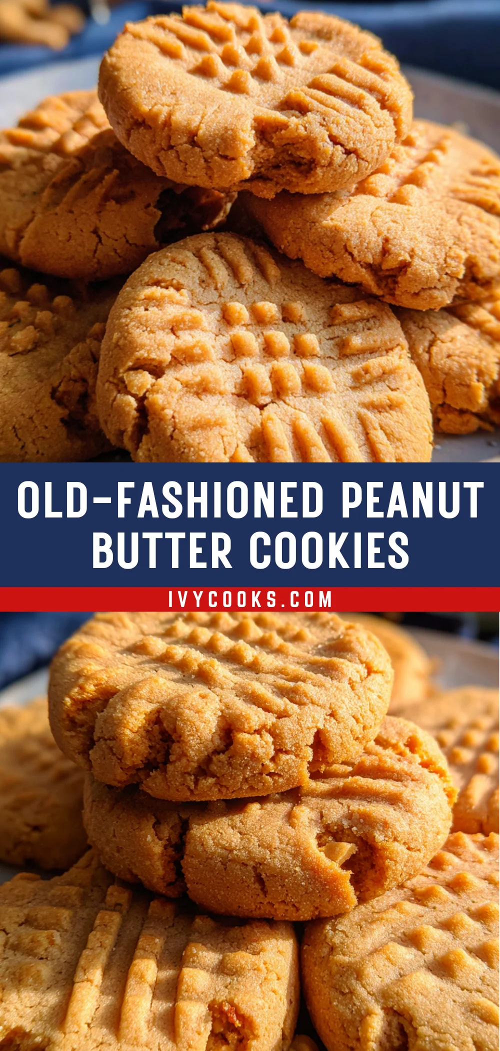 Old-Fashioned Peanut Butter Cookies 20 Pinterest Hidden Image