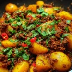 Aloo Keema Ground Meat with Potatoes