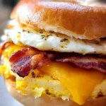 Bacon Egg Cheese Bagel Sandwich