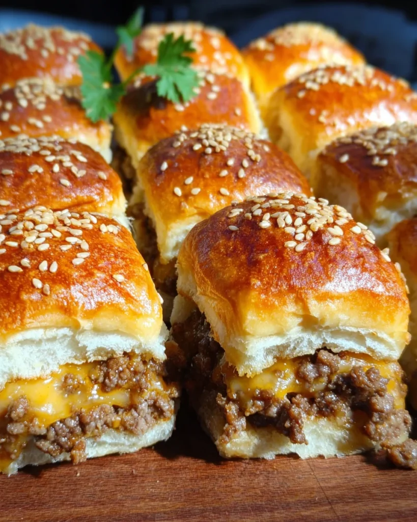 Cheeseburger Sliders with Hawaiian Rolls