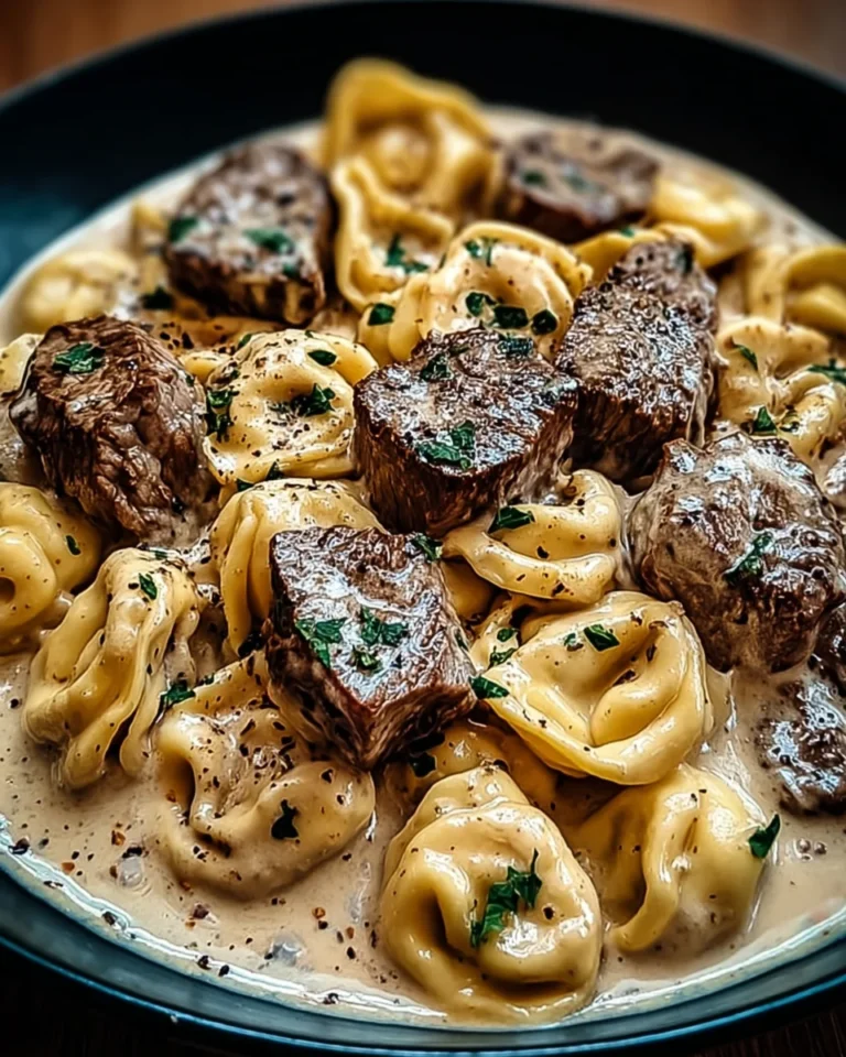 Cracked Garlic Steak Tortellini in Creamhouse Sauce Bliss
