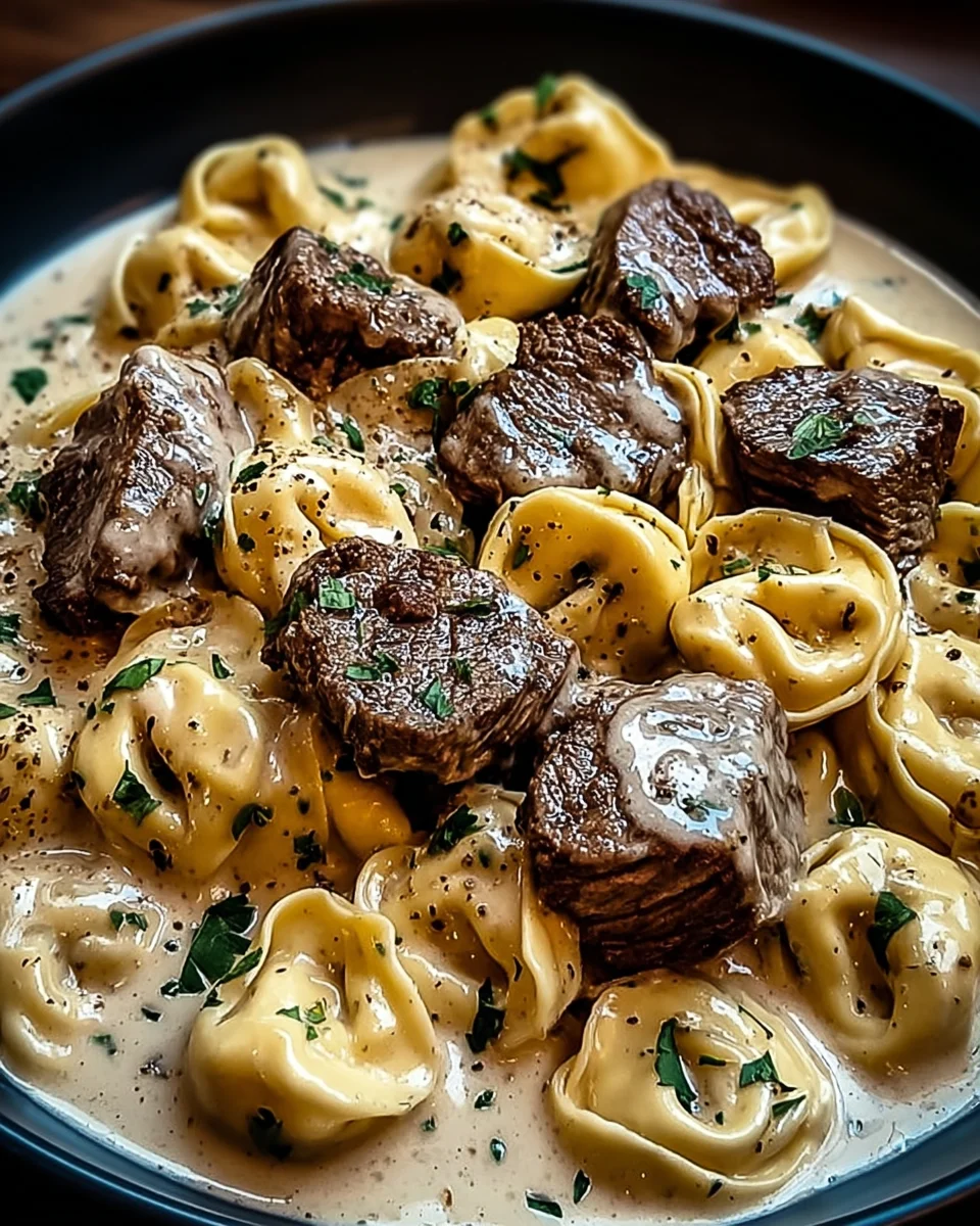 Cracked Garlic Steak Tortellini in Creamhouse Sauce Bliss 17 Cracked