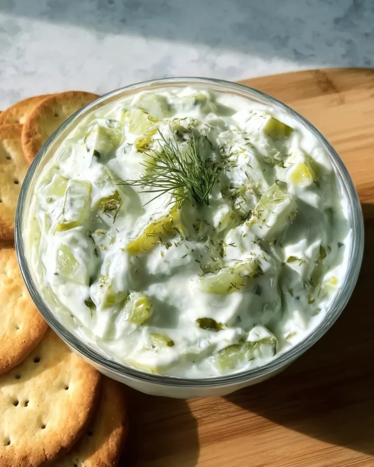 Creamy Dill Pickle Cottage Cheese Dip