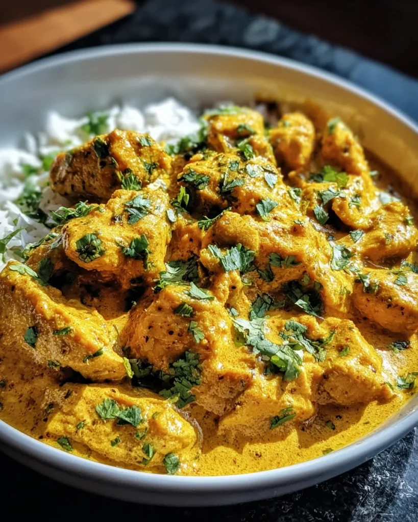 Creamy Homemade Chicken Korma Perfect with Flatbread or Rice