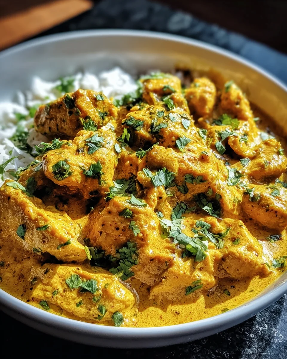 Creamy Homemade Chicken Korma Perfect with Flatbread or Rice