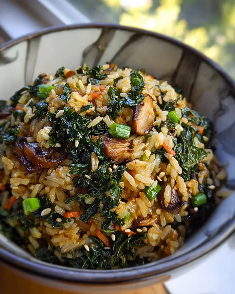 Crispy Kale and Shiitake Fried Rice