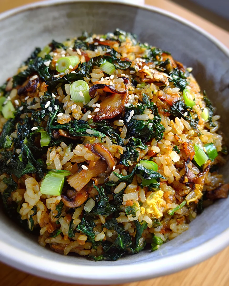 Crispy Kale and Shiitake Fried Rice 23 Crispy