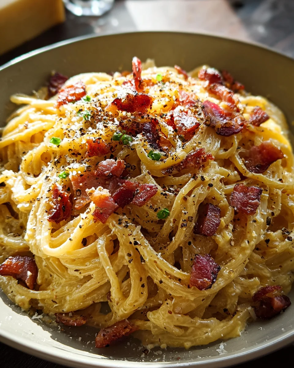 Easy Creamy Carbonara Pasta