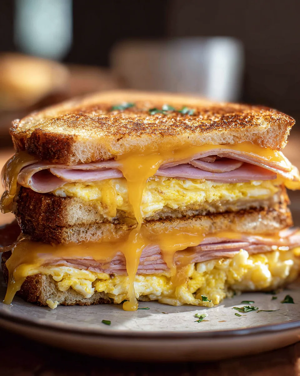 Egg and Ham Breakfast Sandwich