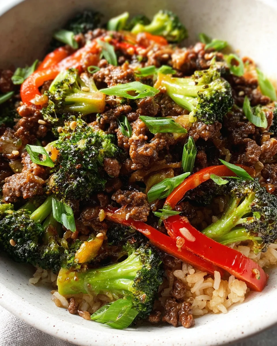 Ground Beef and Broccoli