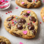 Heart Shaped Chocolate Chip Cookies