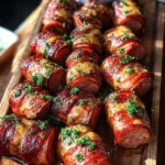 Mustard Hasselback Kielbasa Bites