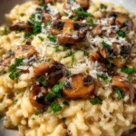 Risotto Mushrooms Italian Dish