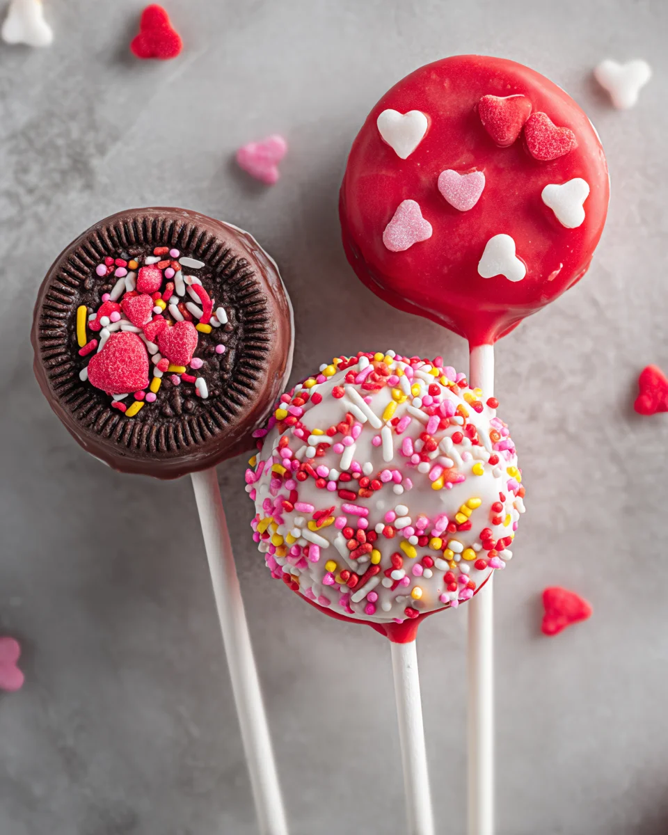 Valentine's Day Oreo Pops