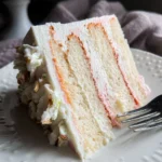 White Almond Cake with Whipped Buttercream Frosting