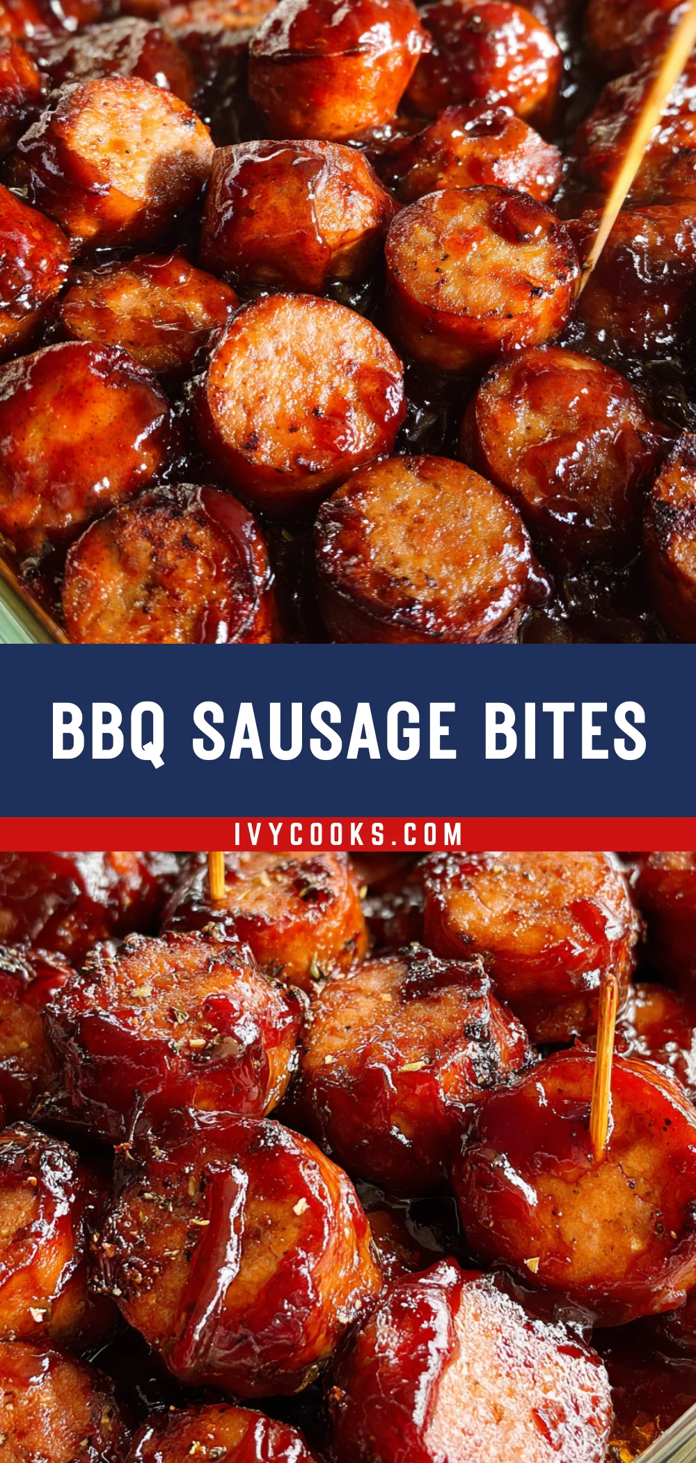 BBQ Sausage Bites 14 Pinterest Hidden Image