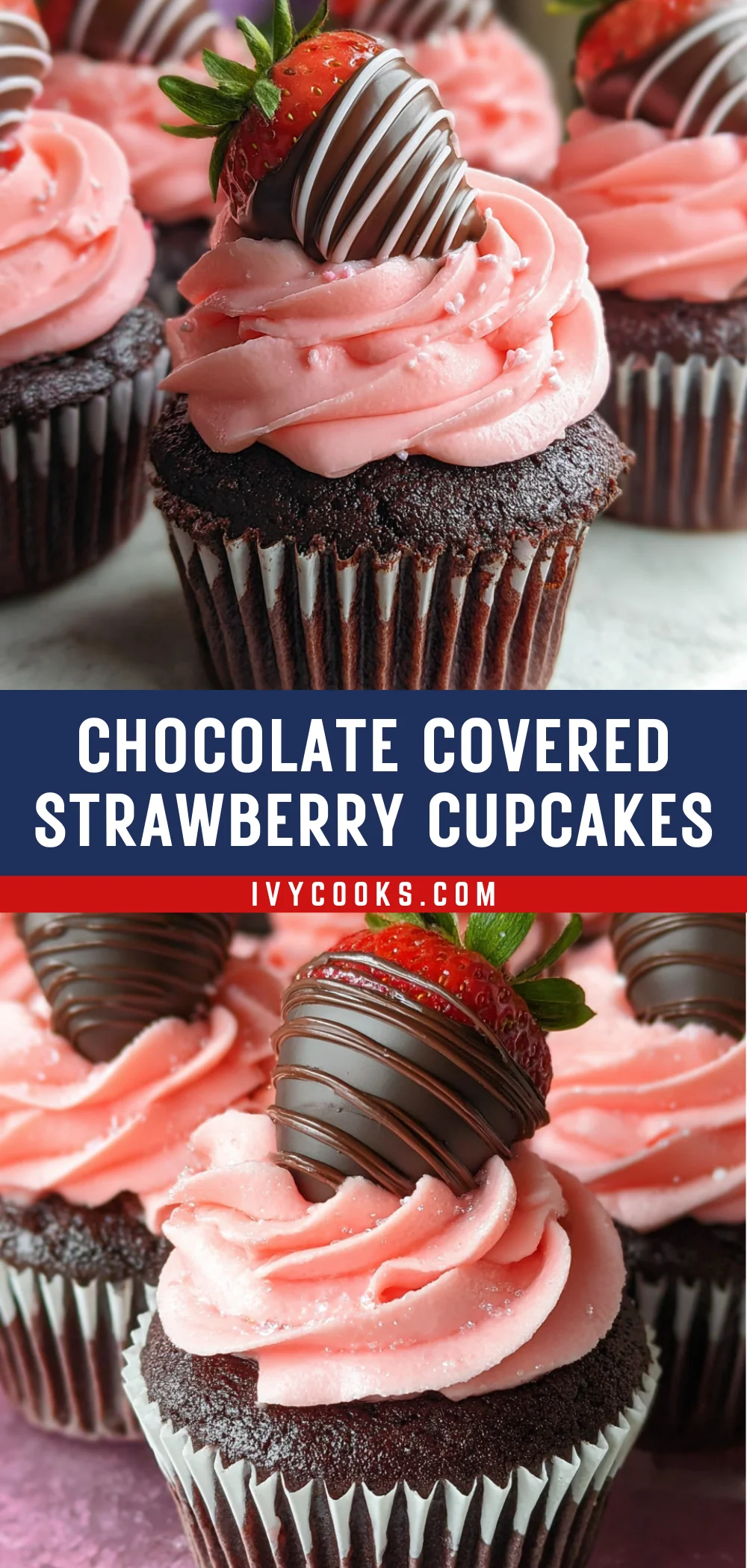 Chocolate Covered Strawberry Cupcakes 21 Pinterest Hidden Image