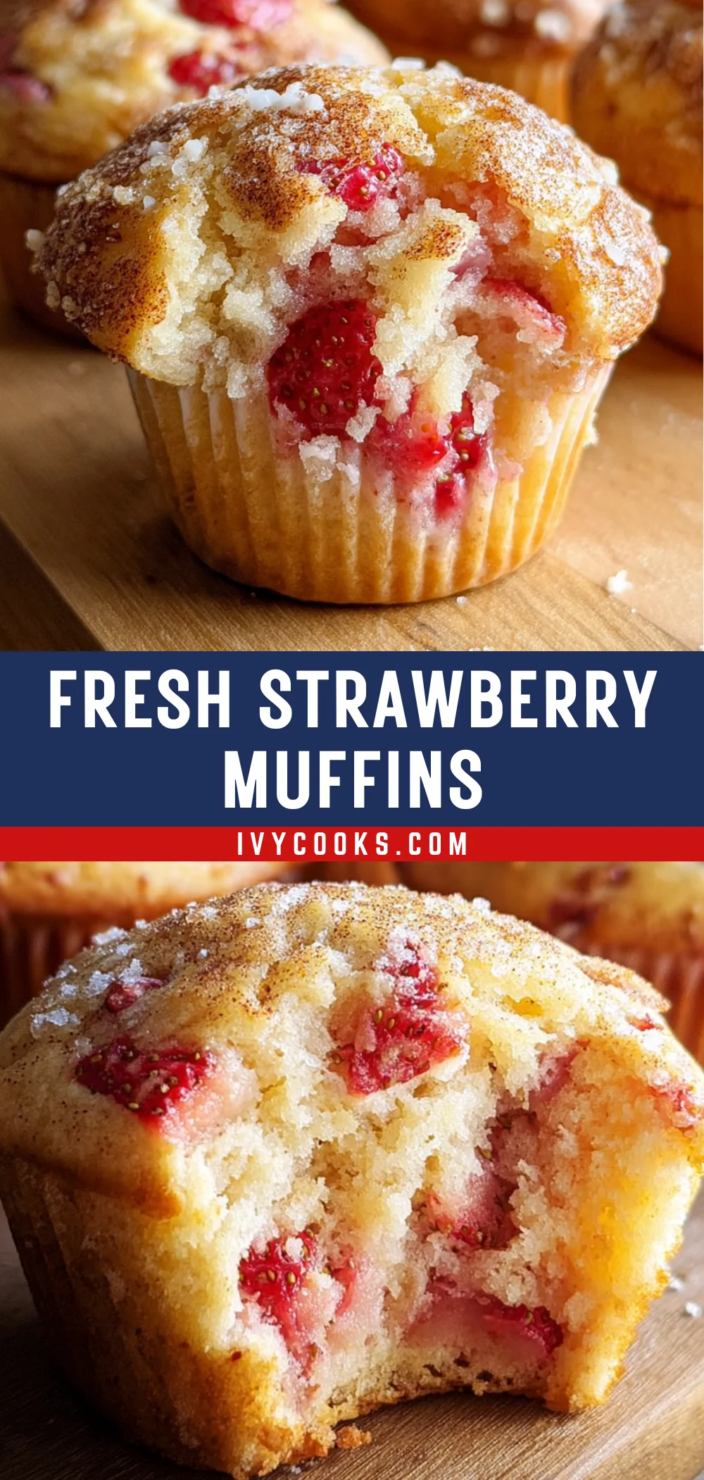 Fresh Strawberry Muffins 21 Pinterest Hidden Image