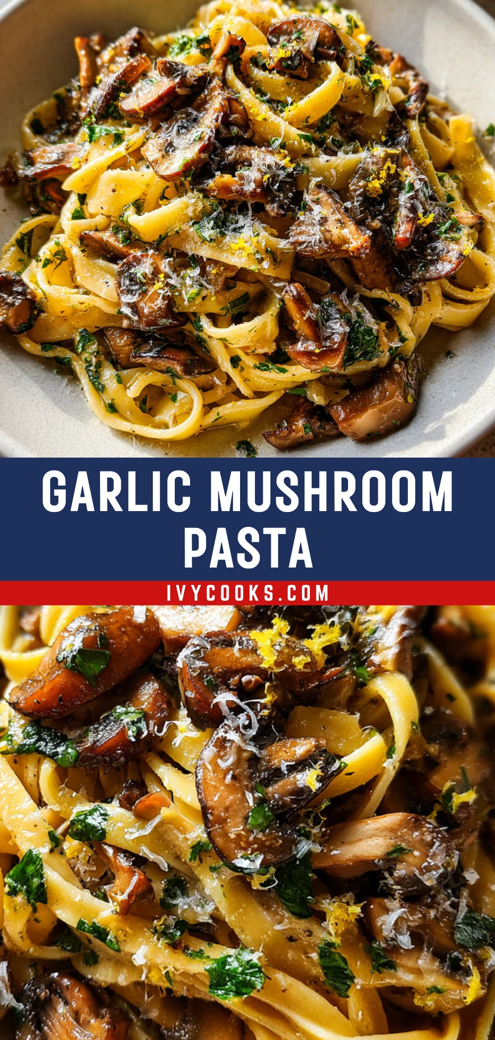 Garlic Mushroom Pasta 22 Pinterest Hidden Image