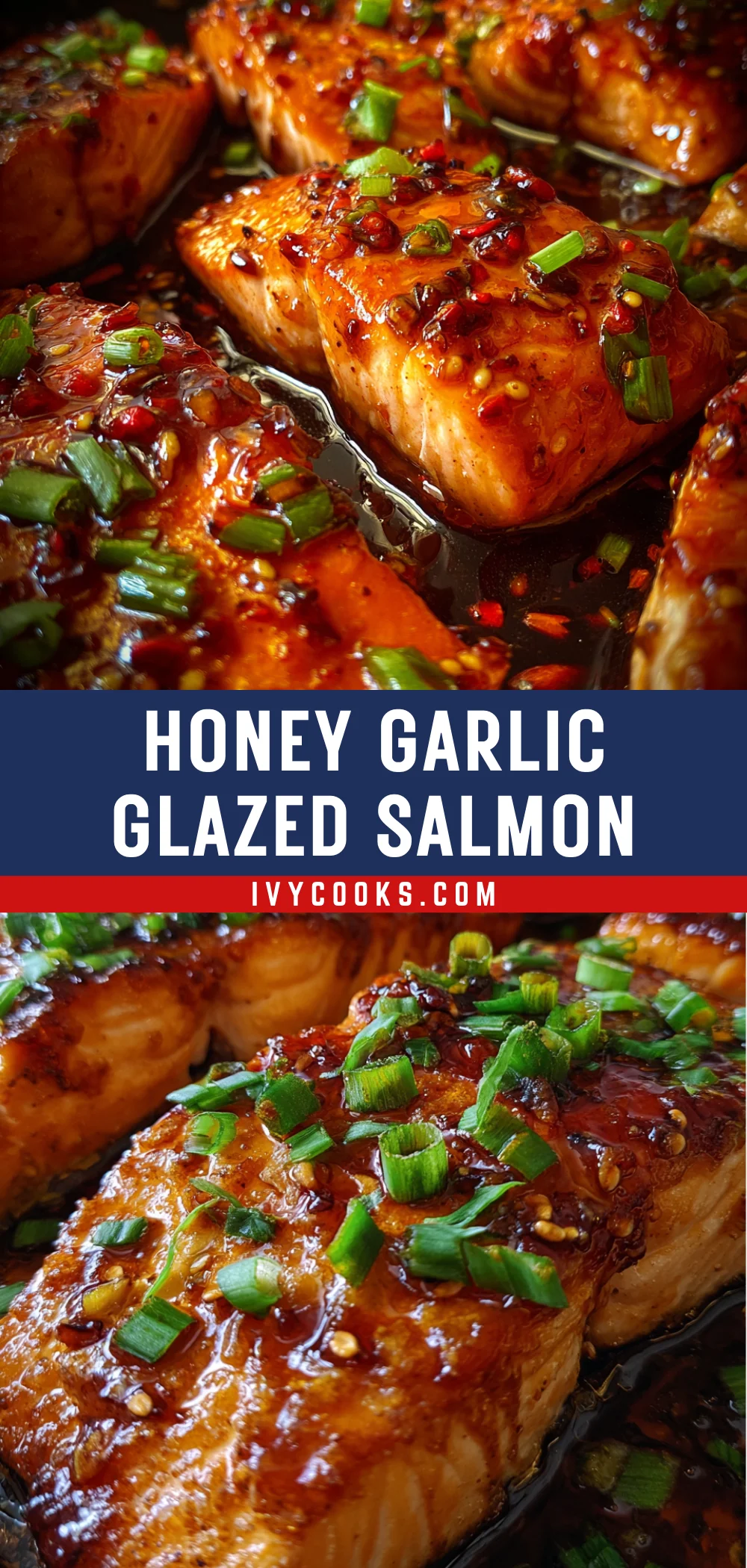 Honey Garlic Glazed Salmon 18 Pinterest Hidden Image